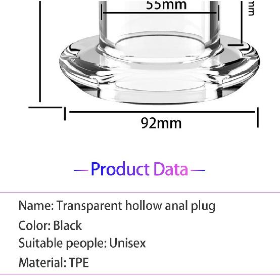 Silicone Hollow Anal Plug With Stopper Speculum Enema Anus Dilator Butt Plug Prostate Massage Bdsm Sex Toys For Woman Men