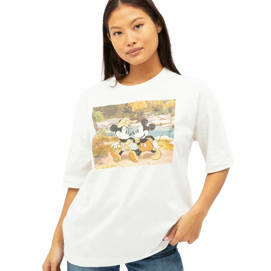 Disney Unisex Adult Mickey & Minnie Mouse Oversized T-Shirt