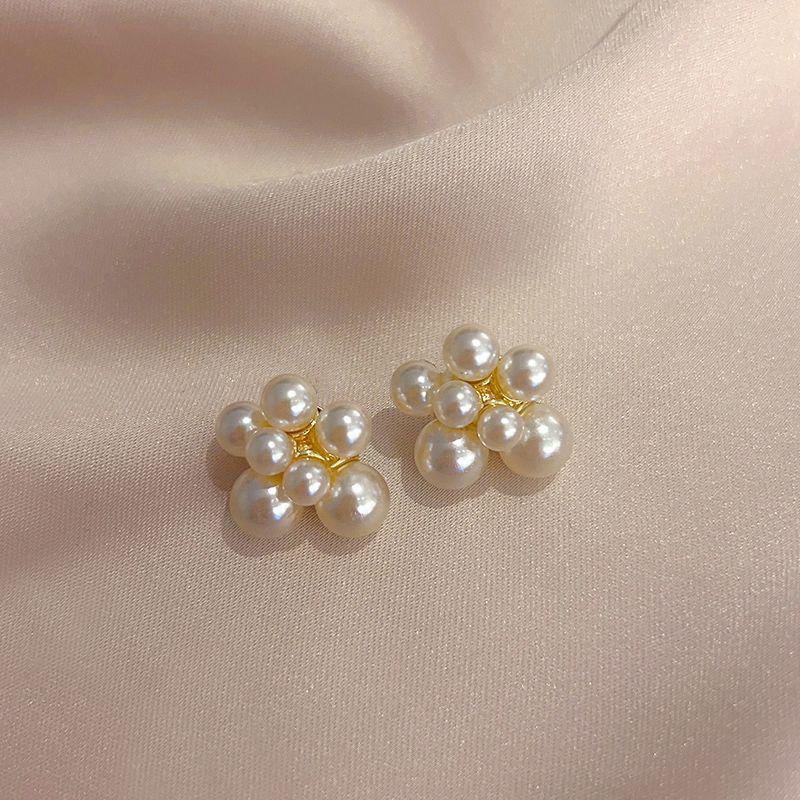 Boucles d'oreilles de luxe rétro français café ambré - Puces élégantes pour femmes avec design de niche