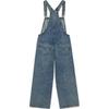 Levis Youth Casual Loose Straight Leg Denim Overalls With Large Pockets Women Overalls Washed-Blue 000UG-0002