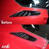Kohlefaser-Optik Abdeckungen Verzierungen Zubehör Hintere Seitenwandbelüftung für 2014 2015 2016 2017 2018 Chevrolet Corvette C7