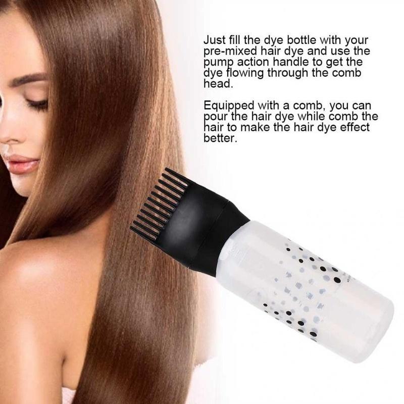 1Pcs Professional Refillable Hair Dye Applicator Brush Bottle Hair Colouring Dispensing Comb Salon Hairdressing Styling Tool