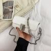 Chic White Chain Shoulder Bag For Women Stylish Versatile Soft Fabric Design