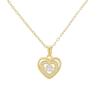 18K Gold Heart Pendant Necklace with Zircon Diamonds - Light Luxury Fashion Clavicle Chain