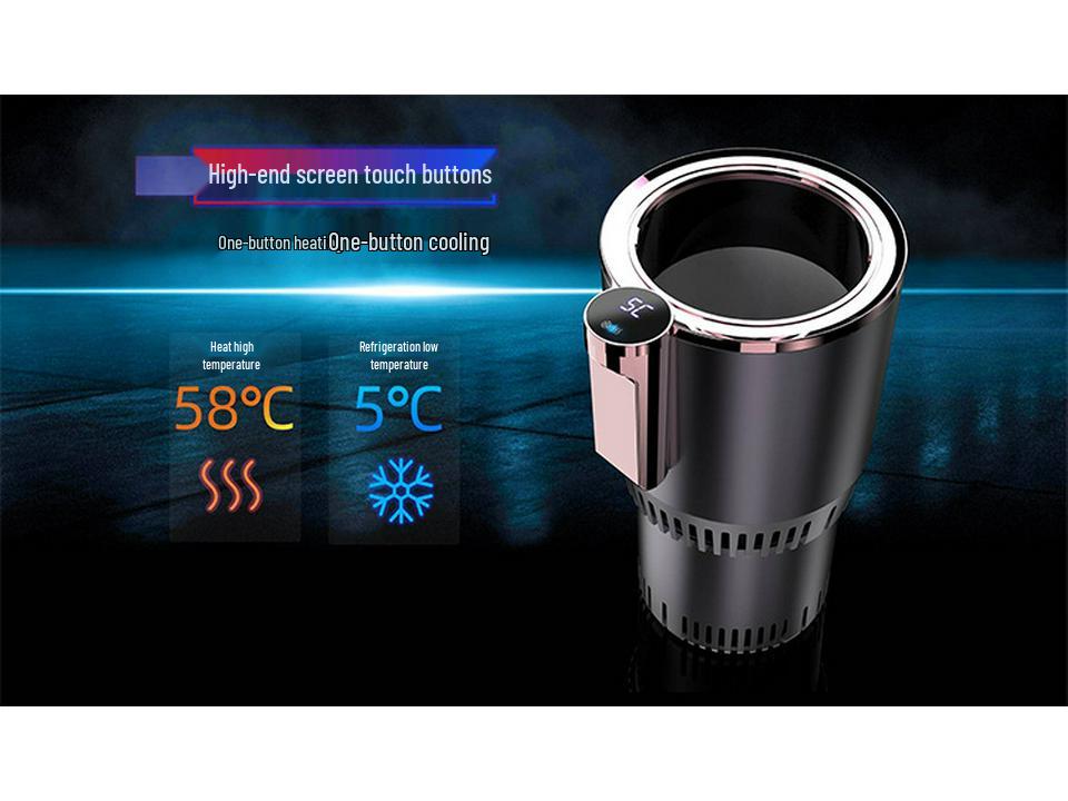Portable Car Heating and Cooling Cup: Compact Hot/Cold Cup Refrigerator for Home and Vehicle Use