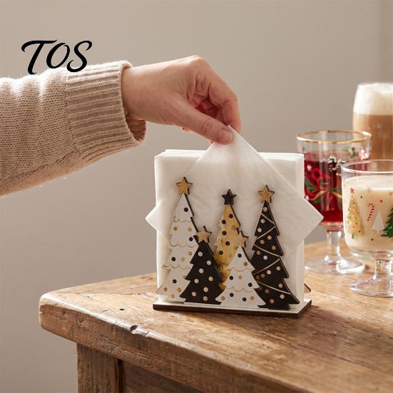 Bauernhaus Schreibtisch Taschentuchhalter Weihnachtsbaum Serviette für Tische, Rustikales Holz Cocktail Feiertags Küchenzubehör Spender, Stehend Theke,