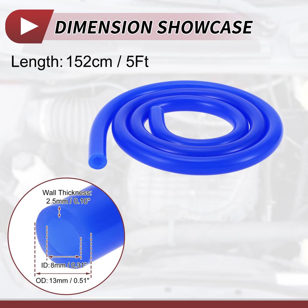HEROFFIX Air and Silicone Vacuum Tube Hose High Temperature Automotive Vacuum Line 5ft