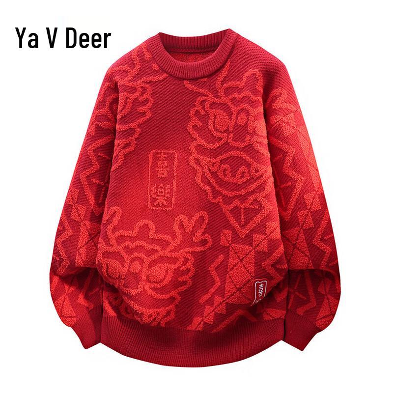 Yalu Men s Thickened Cable Knit Pullover Sweater 3XL