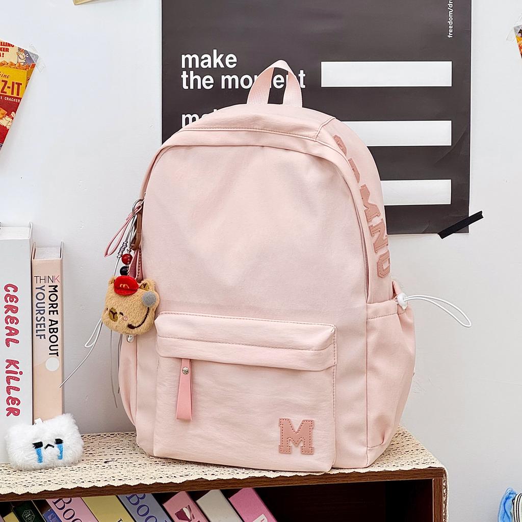 Schoolbag New Japanese Simple Backpack Female Student Large Capacity School Bag High School Junior High School Student School Bag Cute Fashion
