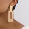 Chic Geometric Square Earrings for Women - Bold Street Style & Face-Slimming Design