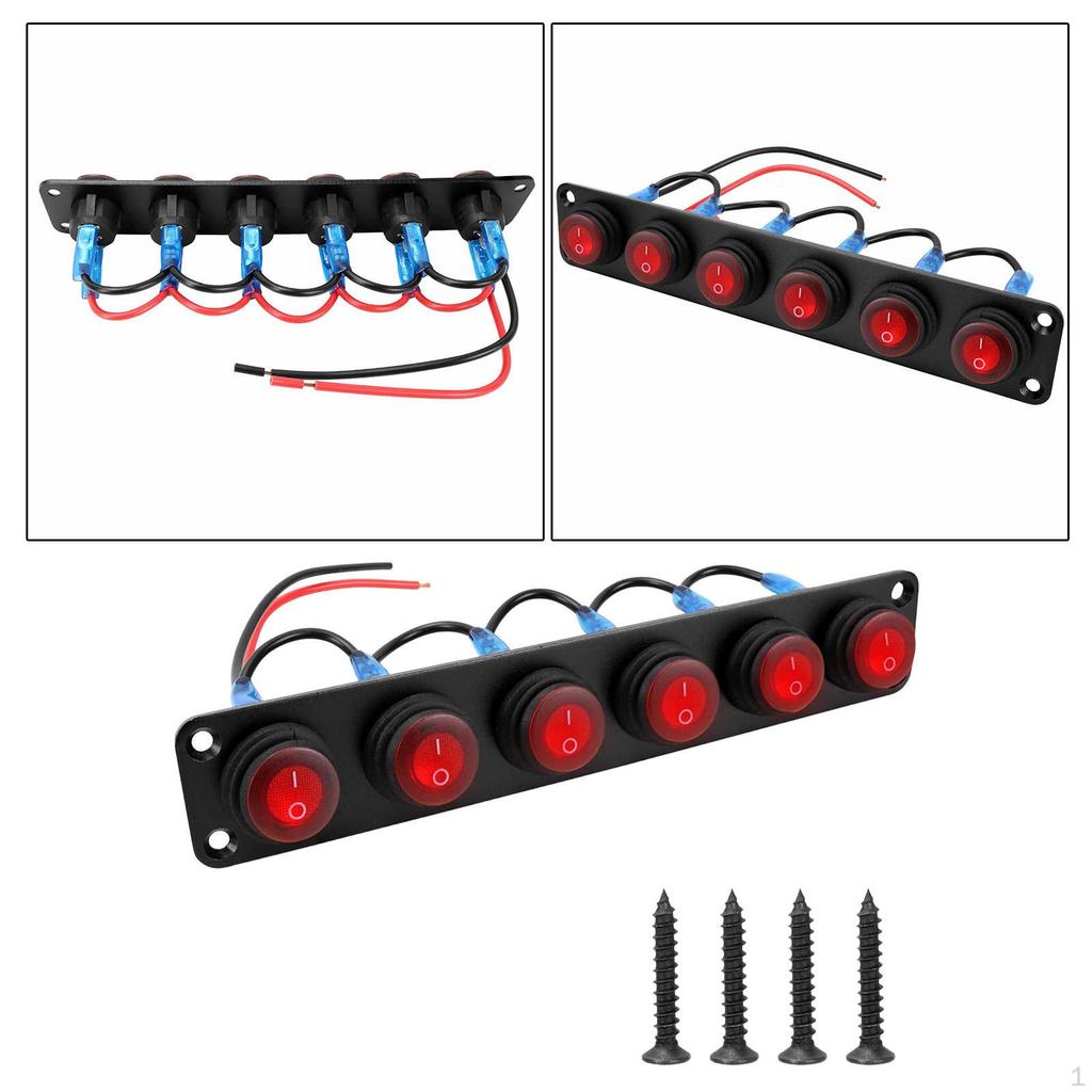 Rocker Switch Panel Mount Pre Wired on Off Toggle Screw Mounting Waterproof for RV Truck