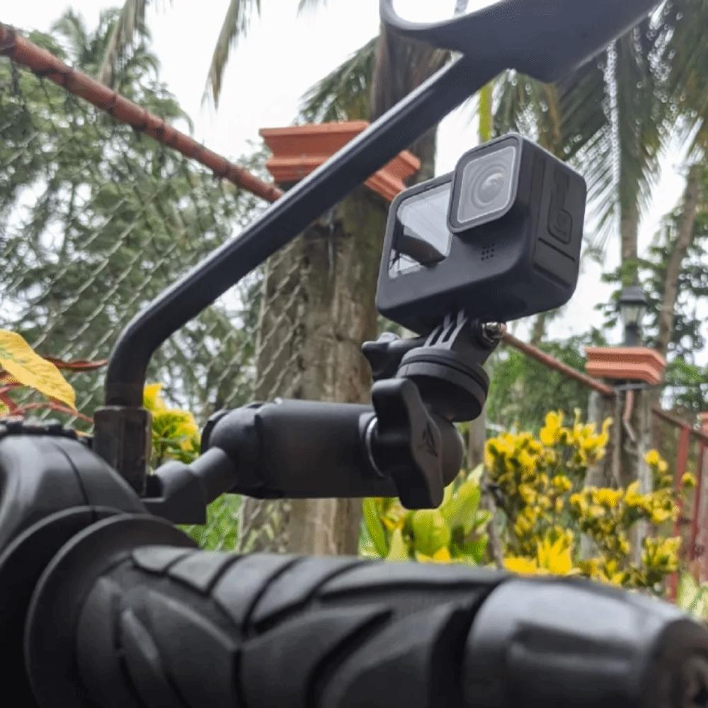 Universal Action Camera Stand 360° Rotating Rearview Mirror Camera Bracket  Camera Accessories