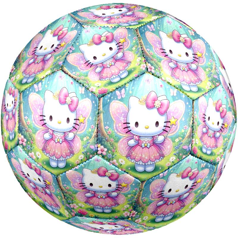 1pc Hello Kitty Size 5 Soccer Ball, Standard Sport Football Firm Stitching for Training And Match, Gentle on the Feet, Durable and Unique