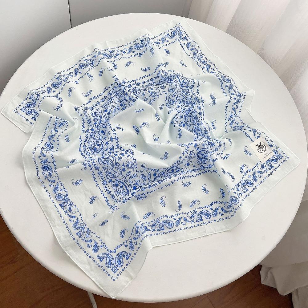 Korean Cashew Nut Print Silk Scarf Breathable Small Scarves Square Handkerchief  Scarf Accessories