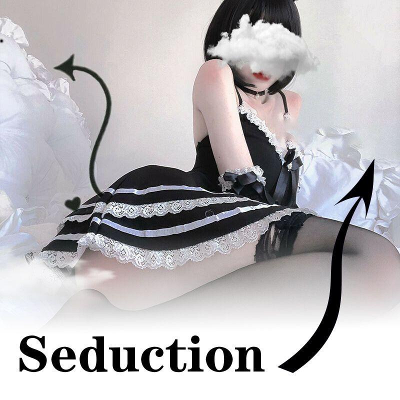 Maid Adult Lolita Uniform Costume Dress Set Women Sexy Cosplay Anime Outfit