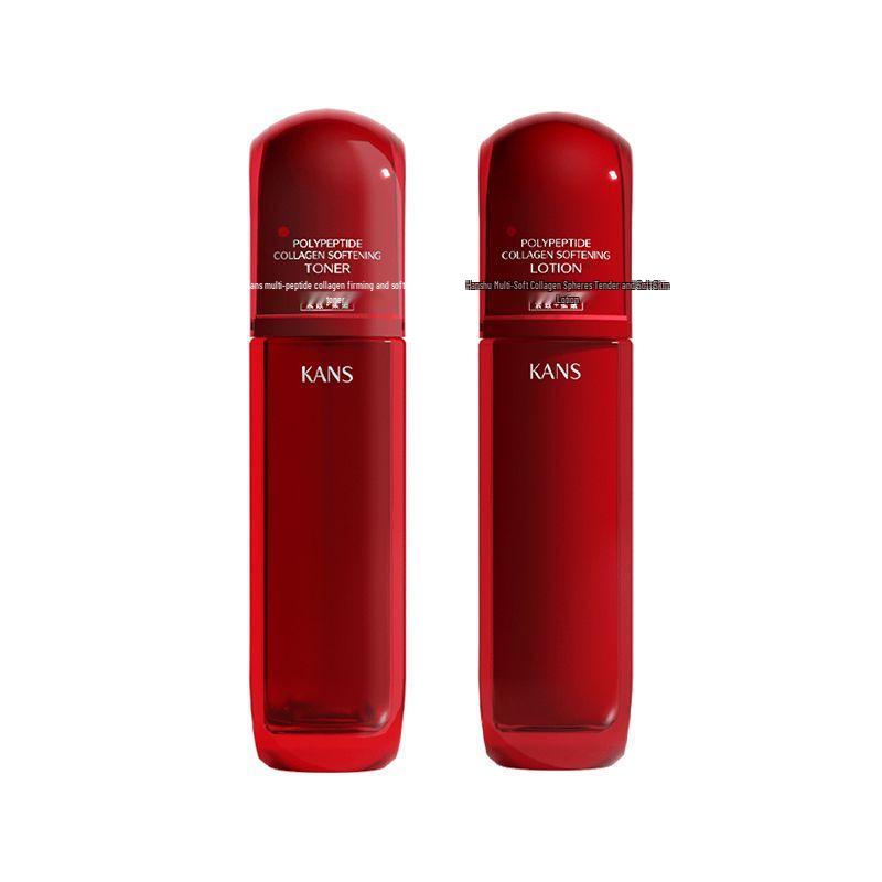 Han Shu Rood Slank Peptide Collageen Cadeauset: Reiniger, Toner, Lotion, Gezichtscrème, Essence (5-delige set)