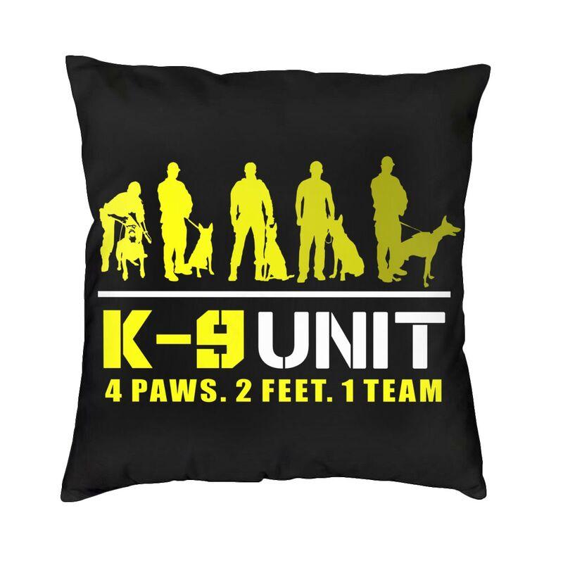 Luxury K9 Team Malinois Cushion Cover Polyester Belgian Shepherd Dog Throw Pillow Cases Living Room Home Decoration Pillowslip