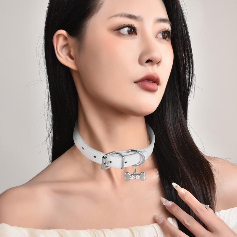 Sweet Cute Bone Collar Couple Personality Choker Hottie Subculture Neck Ring Neck Strap Punk Dog Necklace