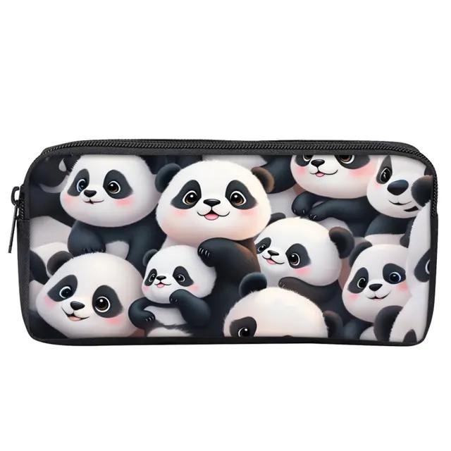 Fabric Panda Print 3D Cartoon Pencil Case & Pencil Pouch for Boys/Girls Best Gift School Supplies for Children