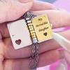 Stainless Steel Opening Book Pendant Heart Girls Text Locket  Mother's Day