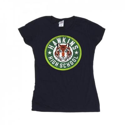 Netflix Womens/Ladies Stranger Things Hawkins Tiger Circle Cotton T-Shirt