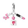 2026 Barbie Pink Girl Heart DIY Jewelry Accessories Bracelet 925 Silver Charm Beads