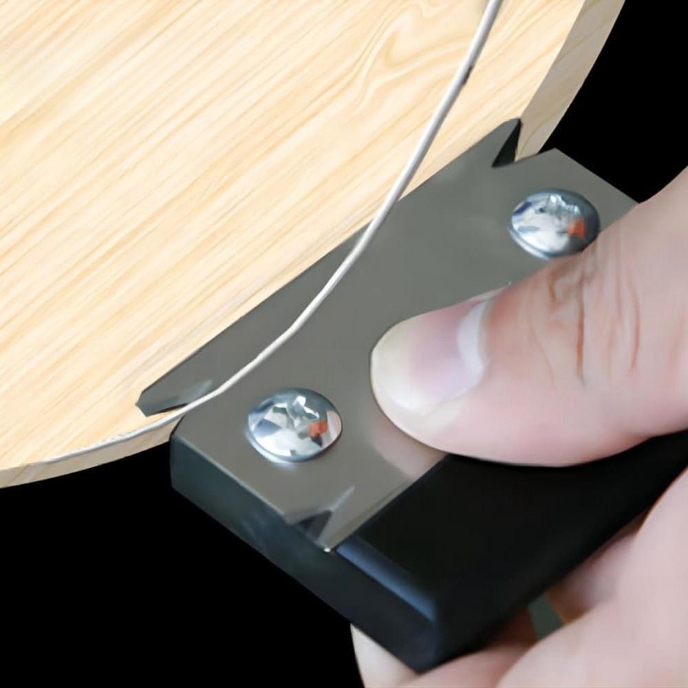 Woodworking Corner Trimmer, 90° Manual Edge Forming Tool with Scraper for Chamfer & Roundover, Stainless Steel, 6.5cmX4.5cm