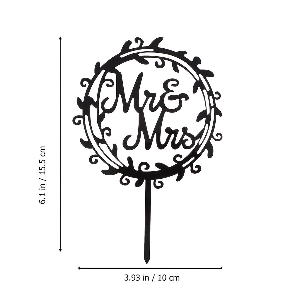 Mr und Mrs Hochzeitstorte Topper Kranz Design mit Blättern für Geburtstagsparty Jubiläum Valentinstag Dessert Dekoration