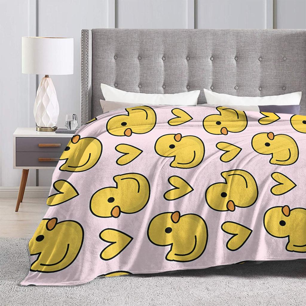 Yellow Duck Super Soft Blanket Kids Adult Plush Throw Blanket Fluffy Couch Bed Flannel Bedspread Sofa Bed Cover