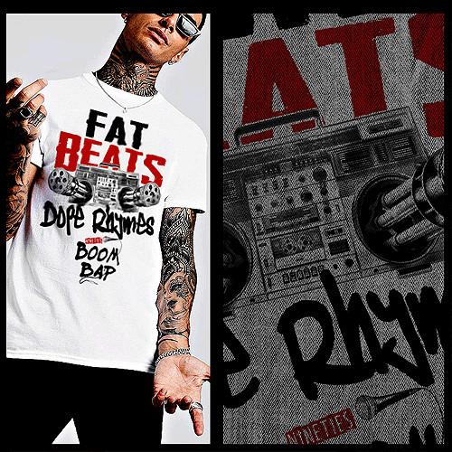 

Hip Hop T-Shirt Rap Music 90s MC Brooklyn Cypha Dope Beat and Rhymes NY BBAP Tee M