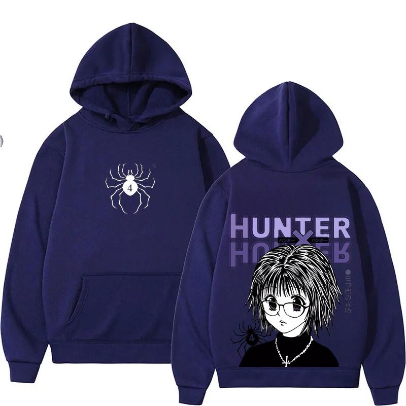 

Autumn Winter Men s Clothing Hoodies Japanese Anime HUNTER×HUNTER Print HoodedSweatshirt Y2K Oversize Cotton Pullover Sportswear 3XL