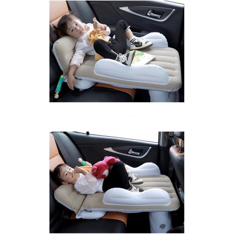 Aufblasbares Bett fürs Auto, Reisebett fürs Flugzeug, tragbares aufblasbares Bett für Hochgeschwindigkeitszüge, Beflockte Matratze aus PVC