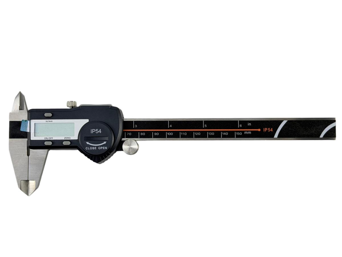 MECHWARE 0-150mm IP54 Digital Caliper Inch/Metric Caliper with Thumb Wheel Stainless Steel Waterproof Digital Caliper 0-150mm/0-6