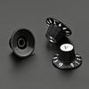 3Pcs Guitar Knobs Amber Top Hat Knobs Guitar Speed Control Knobs Volume Tone Control Knobs Fits 6mm/0.24" Rotary Shaft