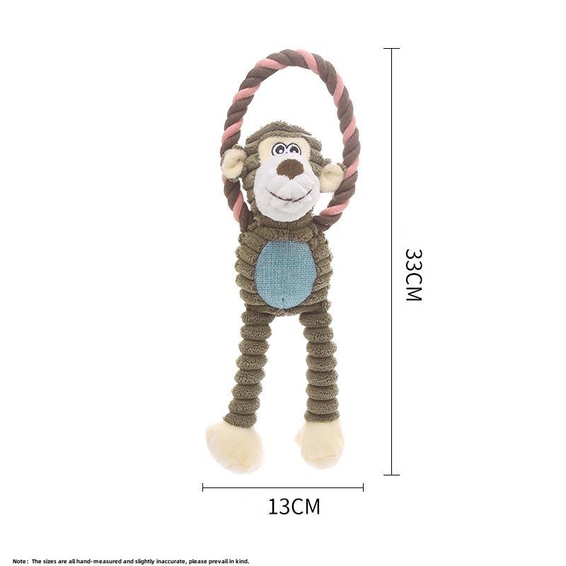 Dogs Plush Toys Indoor Interactive Play Products Pet Chewy Resistant Teeth Grinding Supplies Puppy Kitten Fleece Squeak Toy