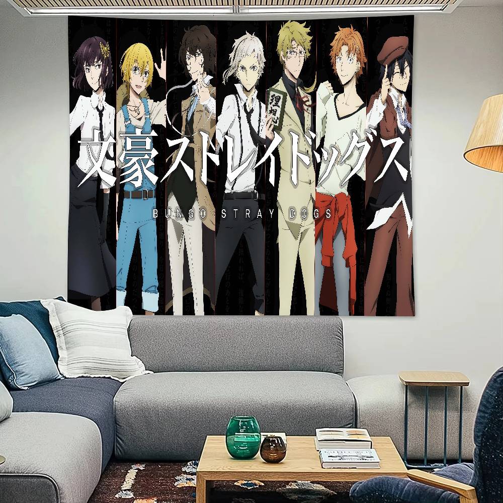 COMICS BBungo SStray DDogs Tapestry Decoration Bedroom Dormitory Background Cloth Holiday Home Party Living Room Club Cloth