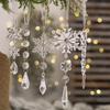 18 Pieces Transparent Ice Cone Hangers, Christmas Acrylic Transparent Ice Stick Hangers, Christmas Snowflakes
