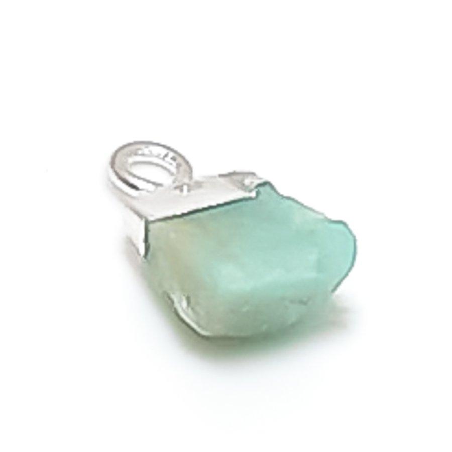 

Натуральный Амазонит Необработанный Драгоценный Камень 925 Стерлинговое Серебро Ювелирный Подвеска 0,59 a3P92