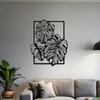 1pc Large Black Iron Laser Cut Monstera Leaf Wall Art Decor, Heavy Duty Metal for Living Room Bedroom, Modern Minimalist Housewarming Gift