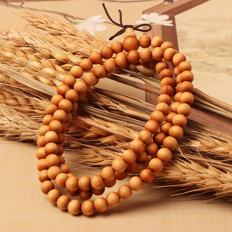 Brățară cu mărgele din lemn de tuia: 108 Mărgele de Rugăciune Budiste, Rozariu Taihang Bijuterii pentru Cupluri