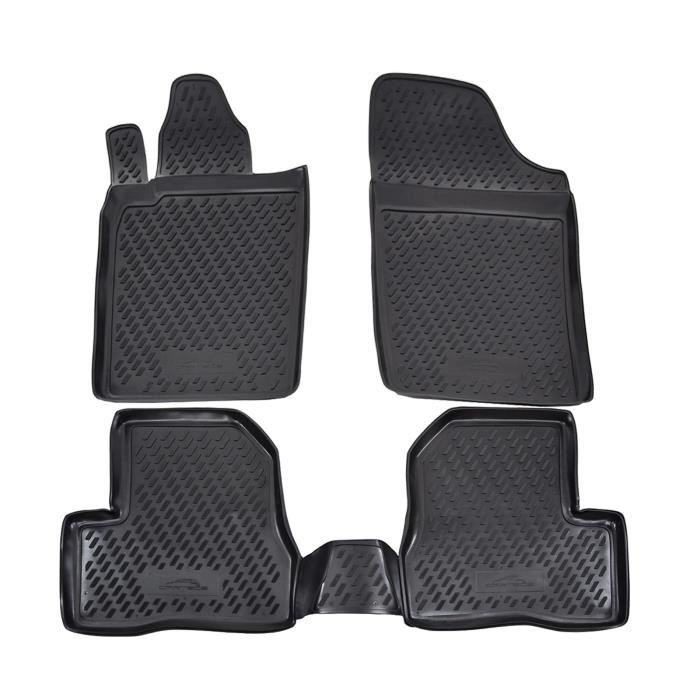 Tapis De Sol En Caoutchouc 3D Exclusive - J&J AUTOMOTIVE - Peugeot 206/206+ - Noir - Sur Mesure - Antidérapant