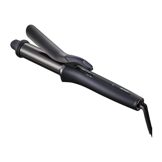 SHARP Diamond Ridge Curling Iron IB-C530-B 32mm Friction Damage Reduction One Curl Mode Overseas Compatible Midnight Black