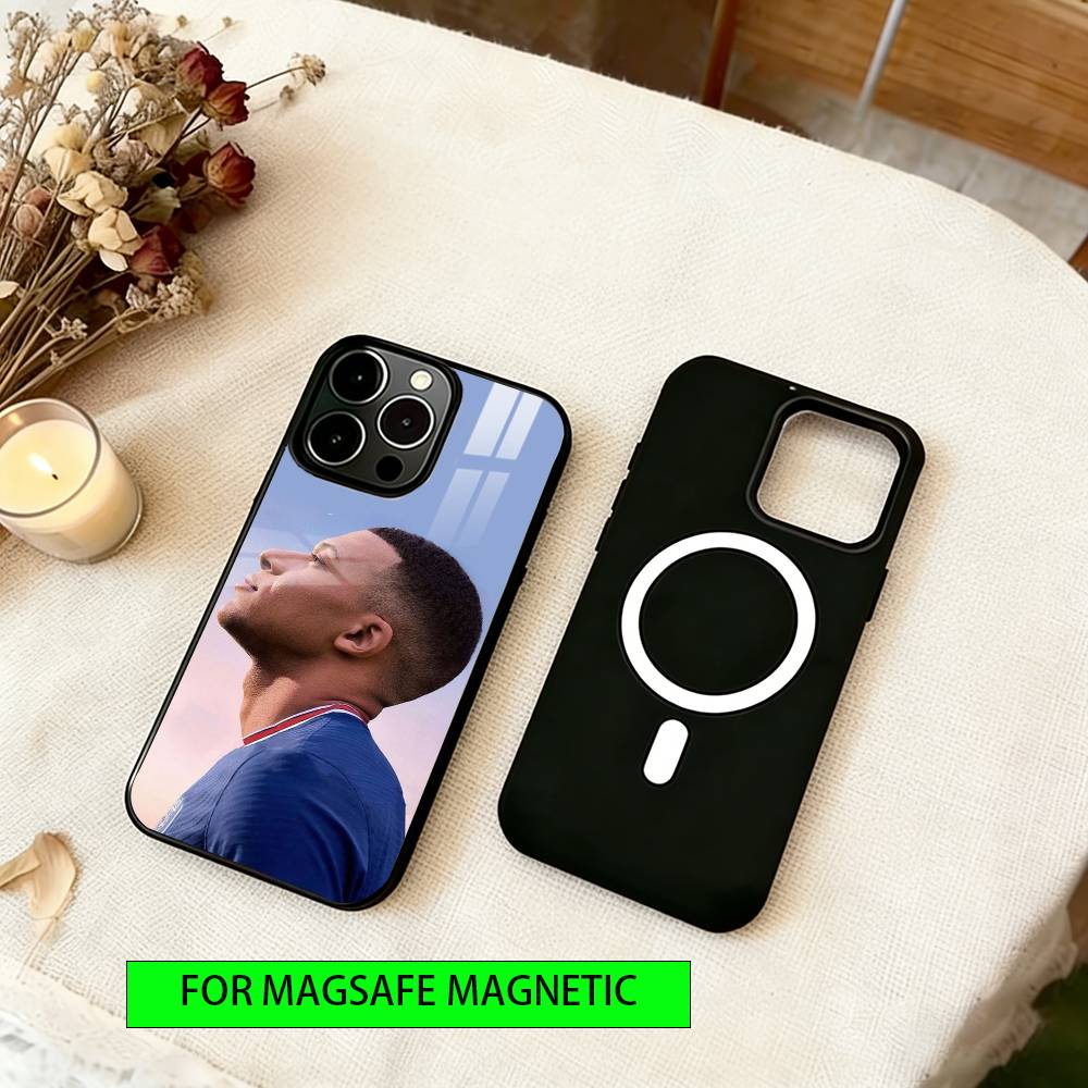 Kylian Mbappe Handyhülle Für iPhone17,16,15,14,13,12,11 Plus,Pro Magnetisch mit Magsafe Kabelloses Laden