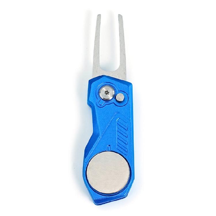 

Golf Divot Repair Tool with Popup Button Mini Golf Divot Tools Golf Green Fork синій