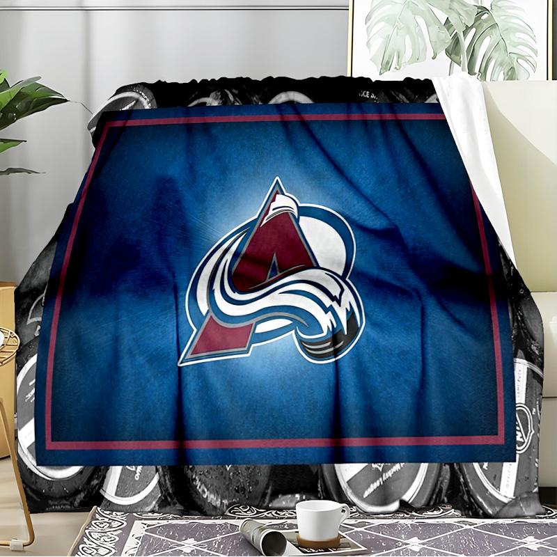 Colorado Avalanche Blanket Flannel Throw for Sofa, Travel, Camping, Livingroom, Office, Chair and Bed Soft and Warm Holiday Birthday gifts