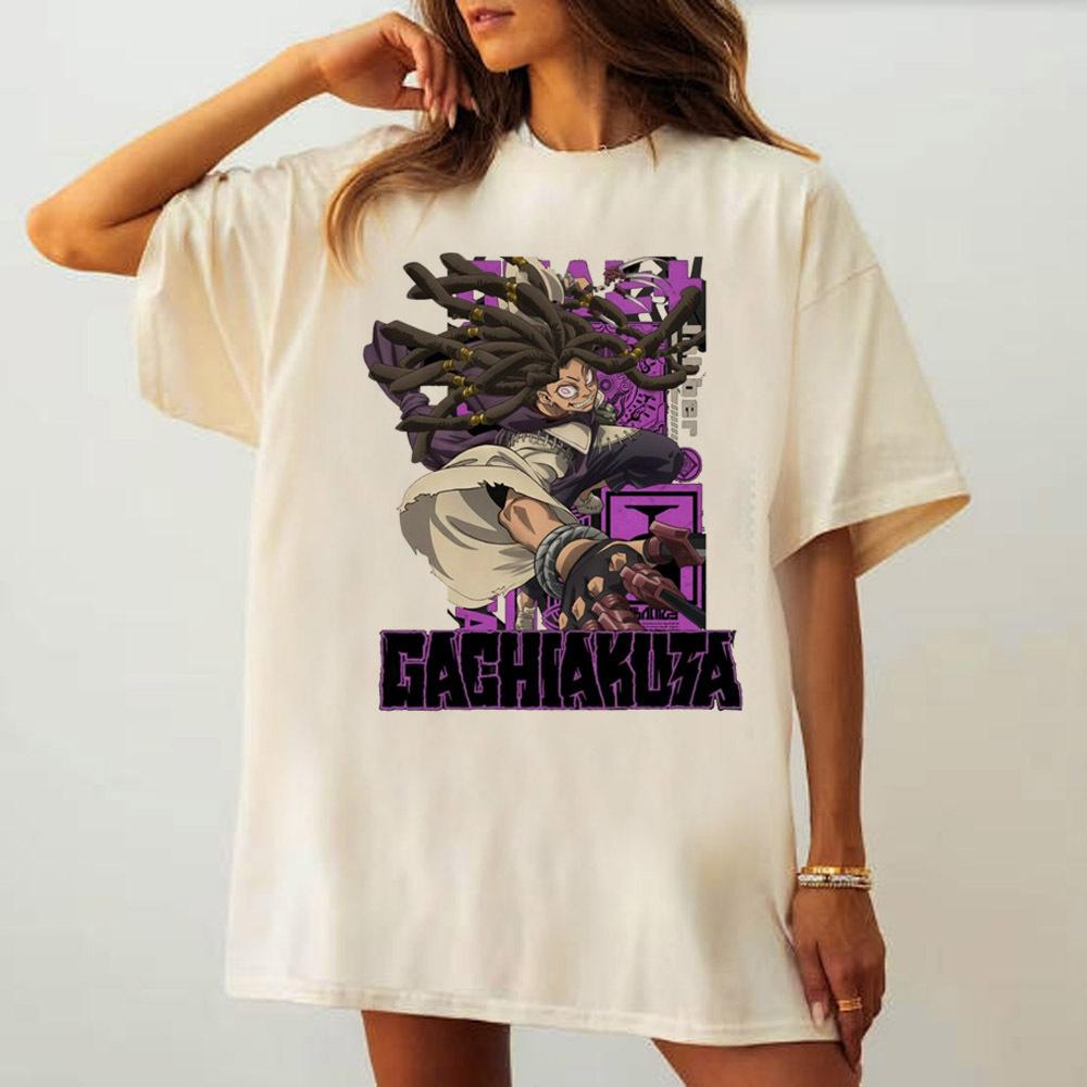Gachiakuta tshirt girl Graphic korean clothes streetwear Gothic top tees Punk Psychedelic Y2k Classic korean clothes graphic S