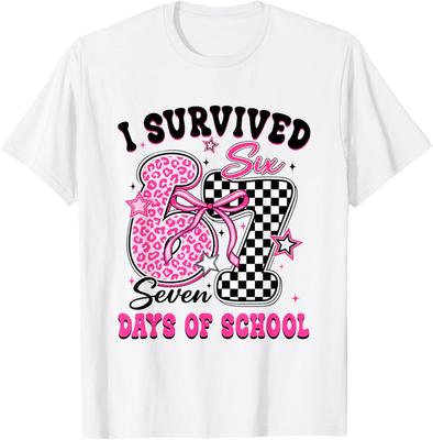 I Survived 67 Days Of School Six Seven Teachers Students T-Shirt