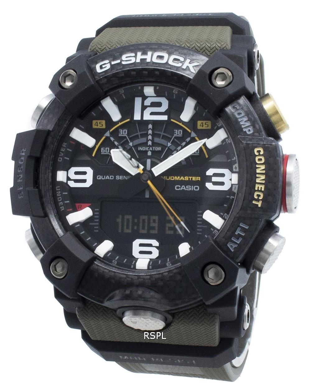 

Мужские часы Casio G-Shock Mudmaster GG-B100-1A3 Мировое время 200М чёрный