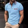 Summer Men's Button-pocket Henry Collar Sports Polo Shirt