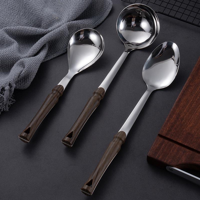 HANYANG 201 Stainless Steel Cookware Spatula Kitchen Utensils Spatula Soup Ladle Funnel Cookware Set of Six Sets
